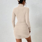 Elegant Turtleneck Bodycon Mini Dress