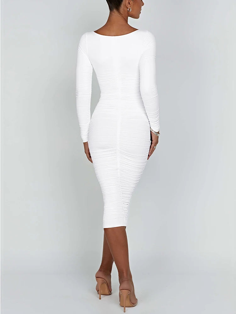 Square Neck Bodycon Dress