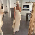 Ribbed Corset Bodycon Maxi Dress