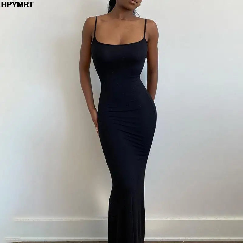 Satin Slip Backless Maxi Dress