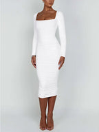 Square Neck Bodycon Dress