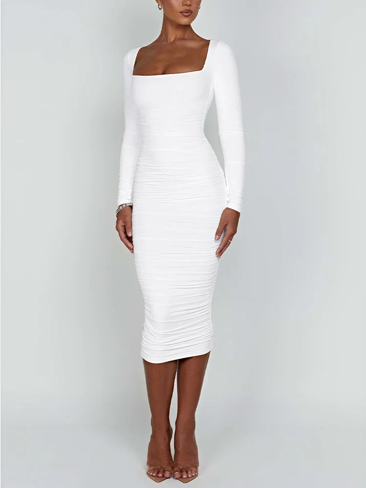 Square Neck Bodycon Dress
