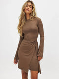 Y2K Side Bandage Bodycon Dress