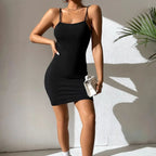 Backless Halter Knit Mini Dress
