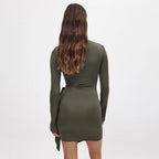 Y2K Side Bandage Bodycon Dress