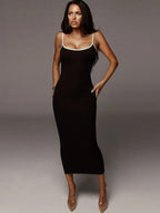 Peach Backless Bodycon Maxi Dress