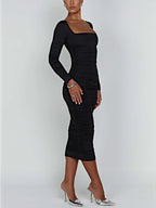 Square Neck Bodycon Dress