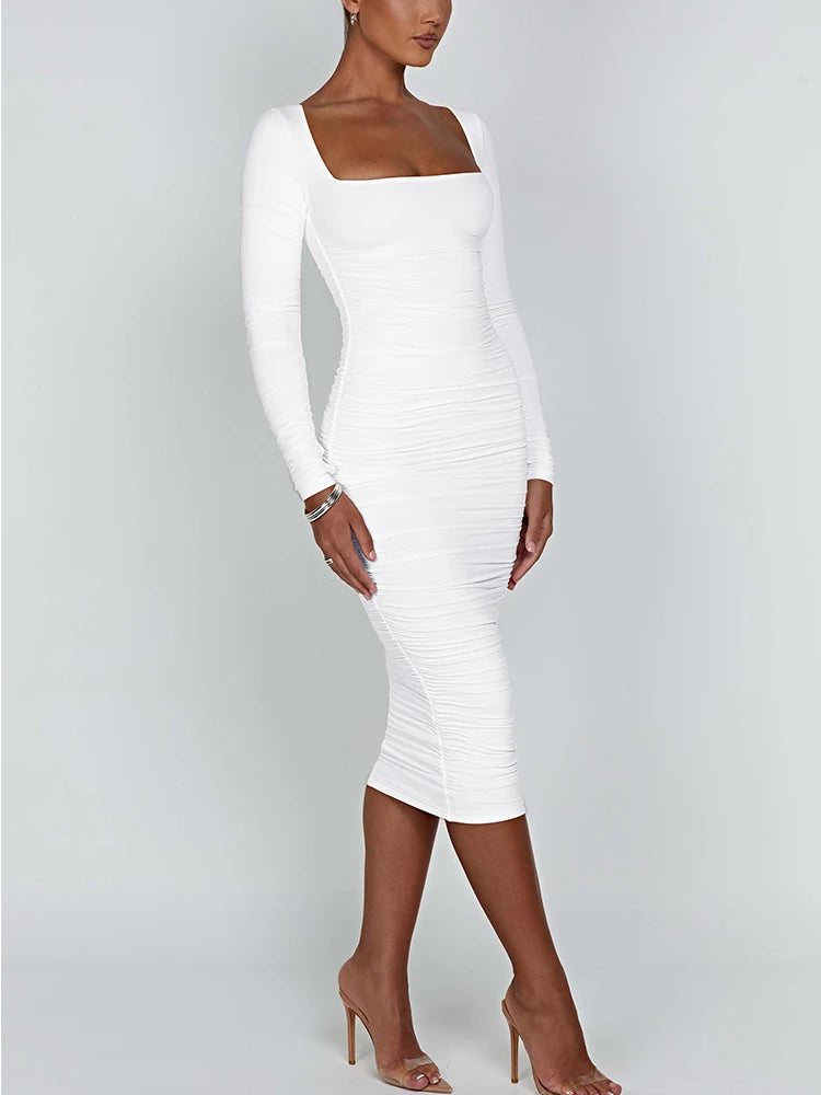 Square Neck Bodycon Dress