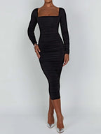 Square Neck Bodycon Dress