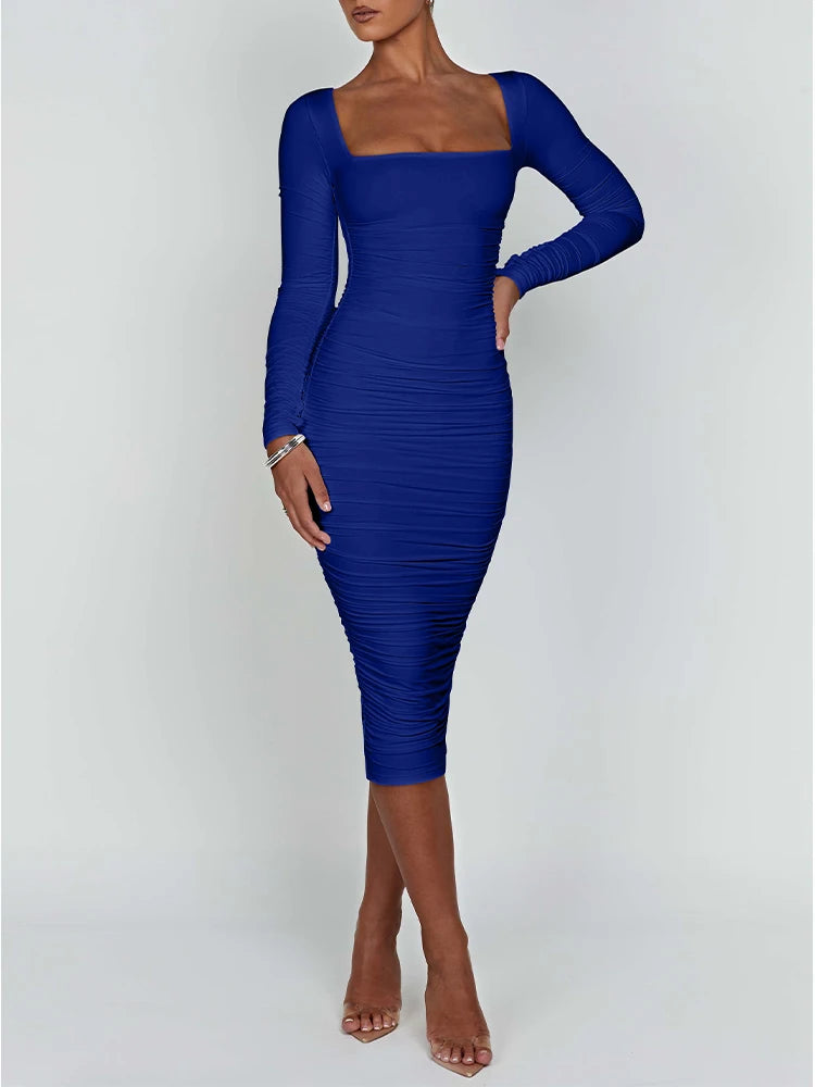 Square Neck Bodycon Dress