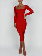 Square Neck Bodycon Dress