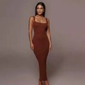Ribbed Corset Bodycon Maxi Dress