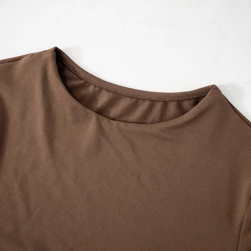 Y2K Side Bandage Bodycon Dress