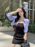 Backless Halter Knit Mini Dress